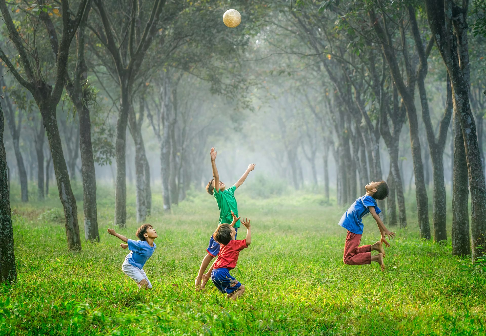Children playing outdoors